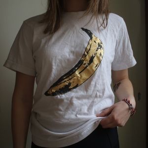 Andy Warhol gold banana t-shirt